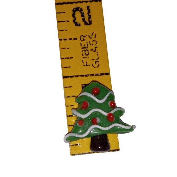 🎯 10 for $12 / Christmas Tree Bead, Lampwork Bead - Picture 1 of 9